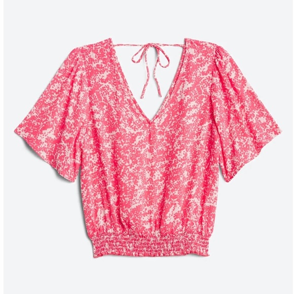 NWT Smocked Bottom Cropped Blouse - Picture 10 of 10